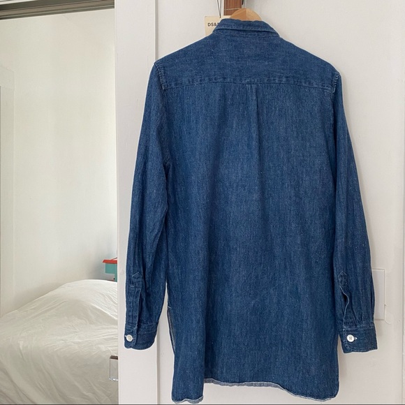 OUR LEGACY WORKSHOP RARE Japanese Hemp, Indigo & Mother Pearl Buttons Shirt S-L - Picture 2 of 11